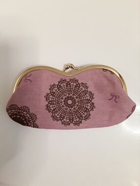 Boho Pink + Gold Clutch - Natural Fibres - Handmade